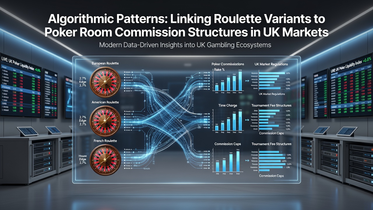 Data visualization showing overlap between roulette variant algorithms and poker room commission adjustments
