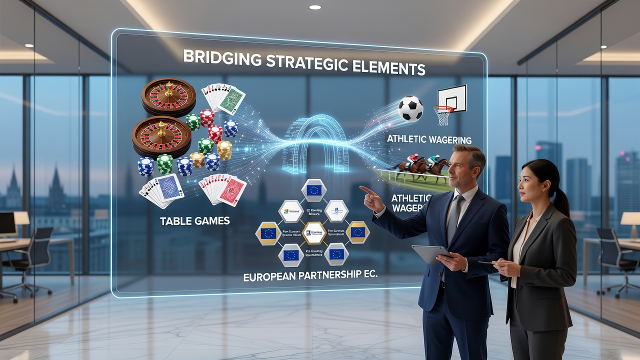 Digital interface showing integrated table game and sports betting analytics dashboard