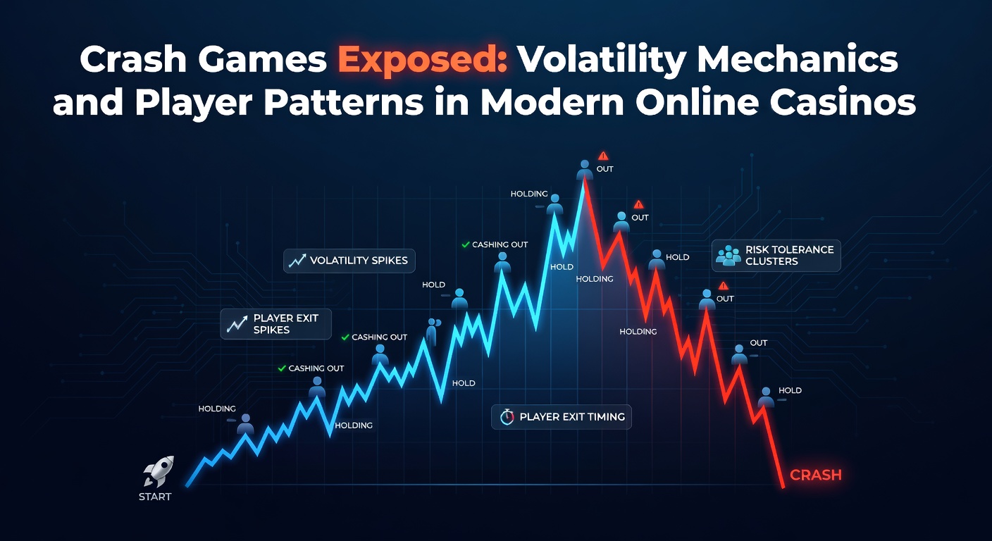 Dynamic graph showing a crash game multiplier climbing before sudden drop, illustrating high volatility in online casino gameplay