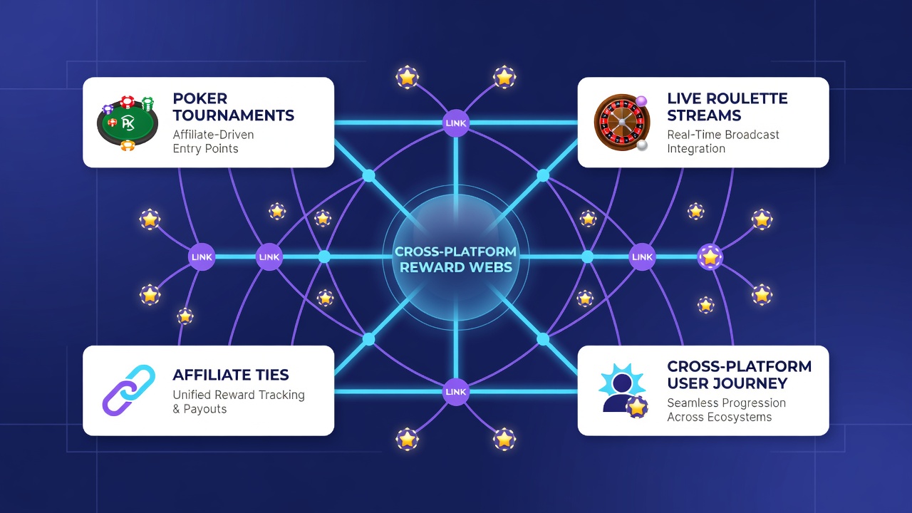 Live roulette streaming interface integrated with affiliate reward tracking