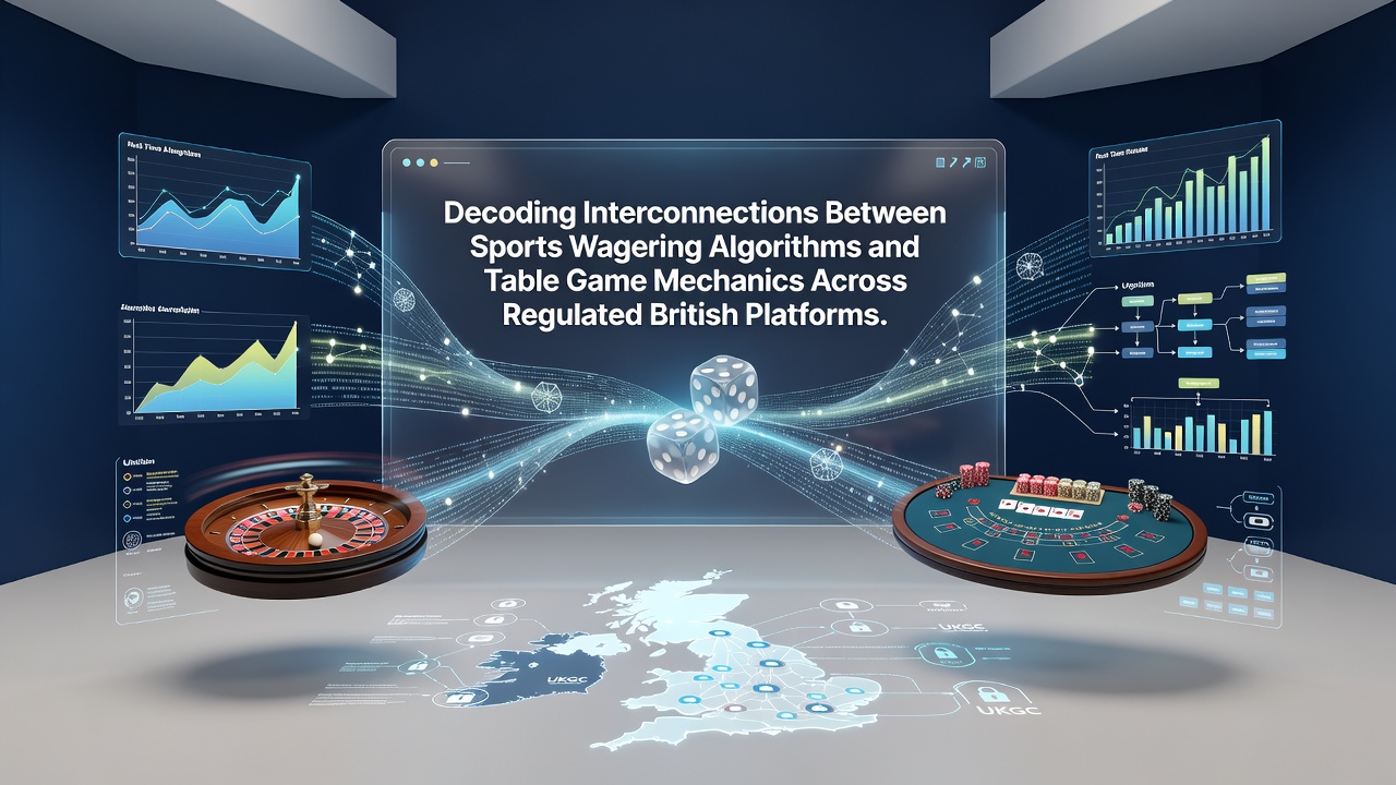 Diagram showing data flows between sports betting algorithms and table game mechanics on UK platforms