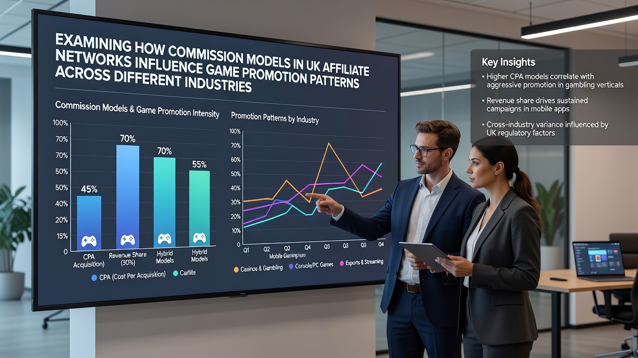 Digital platform analytics showing game promotion shifts across affiliate channels