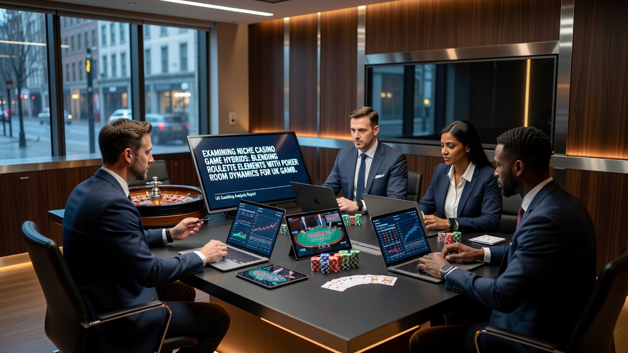 Live dealer overseeing a hybrid roulette poker table with multiple betting stations