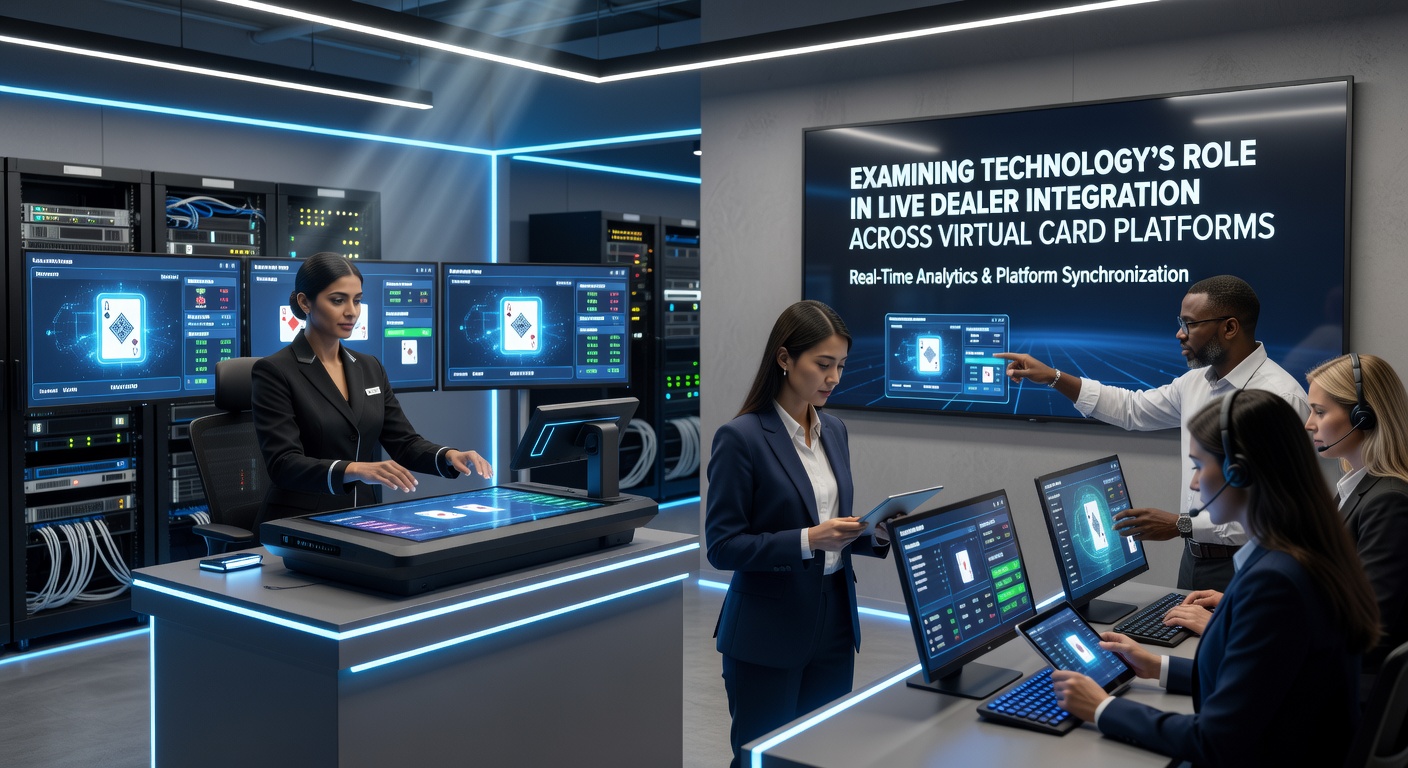 Close-up of digital interface displaying real-time card results synced with live video feed