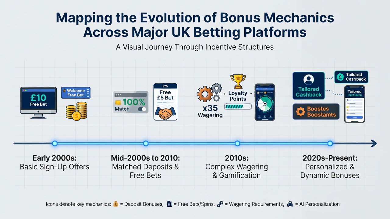 Infographic illustrating modern bonus personalization tools used by UK betting operators