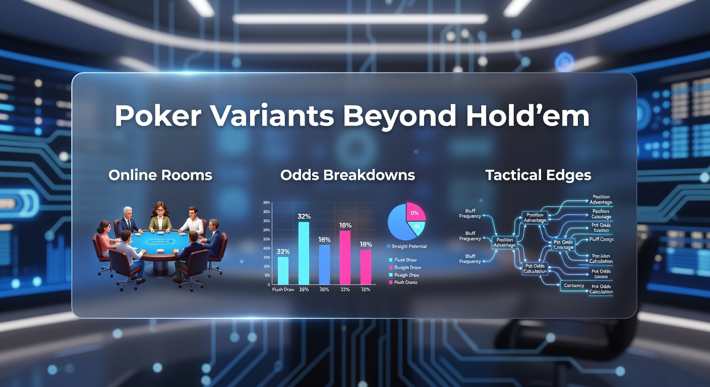 Players engaged in a lively online poker variant session, showcasing cards and chips on digital tables